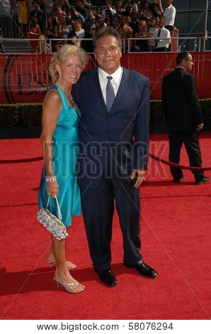 Gerry Plunkett and Jim Plunkett  at the 2008 ESPY Awards. Nokia Theatre, Los Angeles, CA. 07-16-08