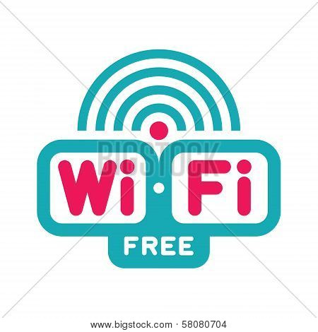Wi-Fi Free Zone - Vector Logo Sign