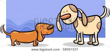 Dogs Wagging Tails Cartoon