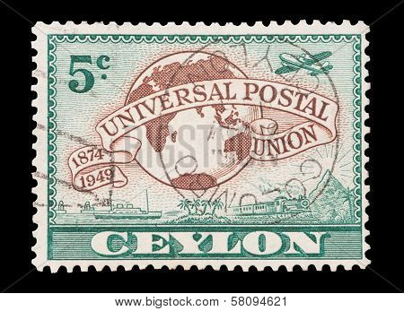 Ceylon Postage Stamp