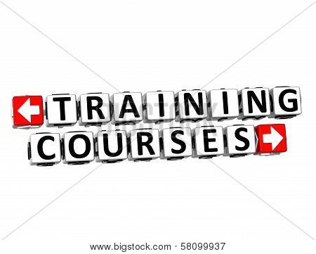 3D  Training Courses Button Click Here Block Text