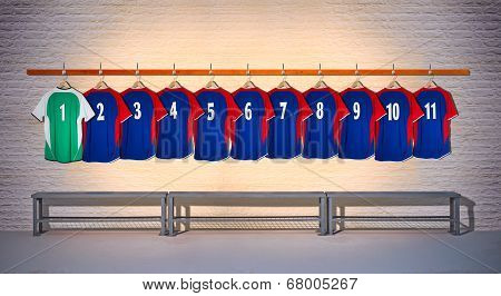 Green and Blue Football Shirts 1-11