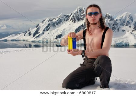 man Holding-flag