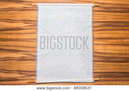 Old Manuscript On Wooden Floor With Award Rosette