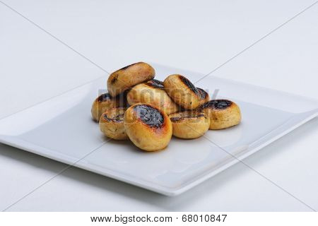 mashroom food vegetable grilled isolated on white background