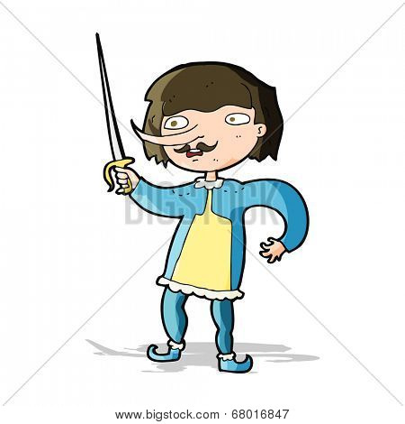 cartoon man with sword