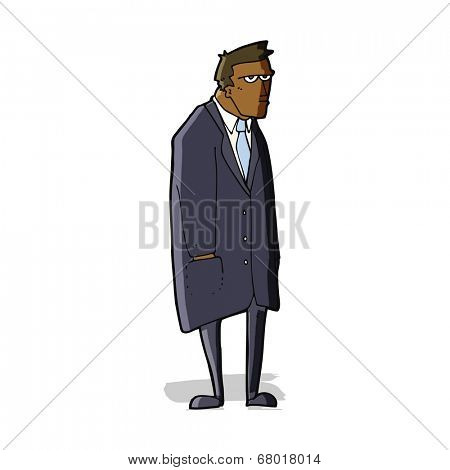 cartoon bad tempered man