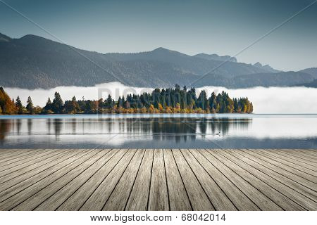 An image of the Walchensee in Bavaria Germany