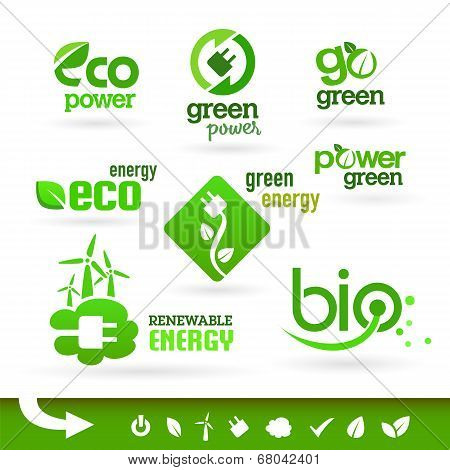 Bio - Ecology - Green icon set