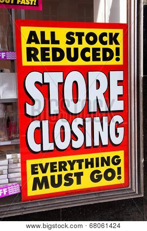 Store closing poster