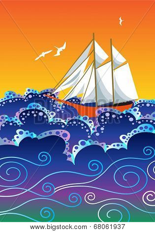 ship at sea