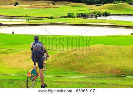 Bike Riding With Nice Background