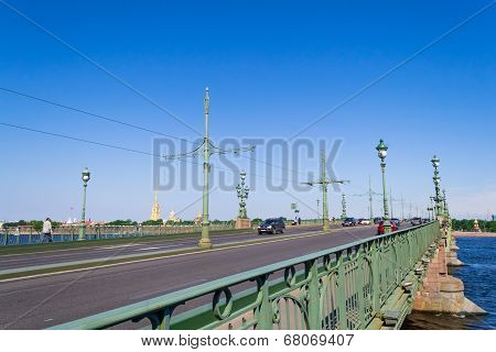 The Palace bridge in Saint Petersburg