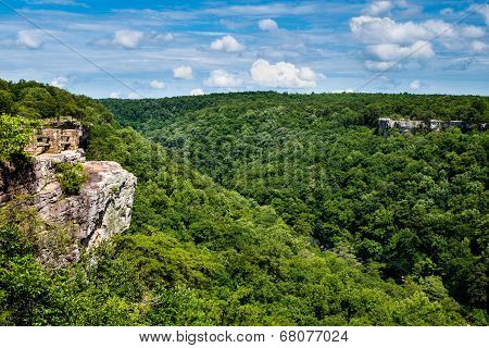 High View Of Little River Canyon Federal Reserve In Northern Alabama