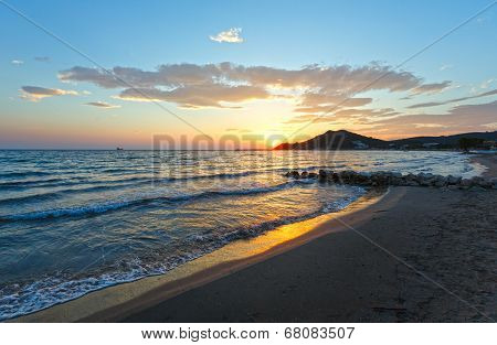 Sunrise On Beach (alykes, Zakynthos, Greece)