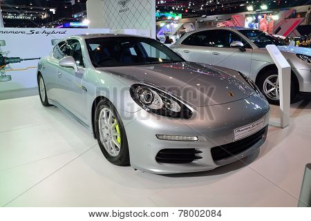 Nonthaburi - December 1: Porsche Panamera S E- Hybrid Car Display At Thailand International Motor Ex
