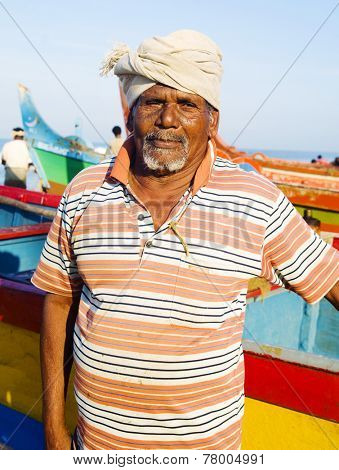 Indian Fisherman, Kerela, India.