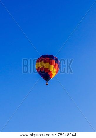 Hot Air Balloon On Blue Sky Background