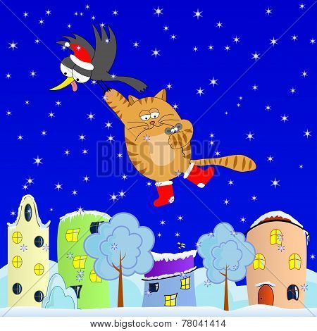 Flying cat