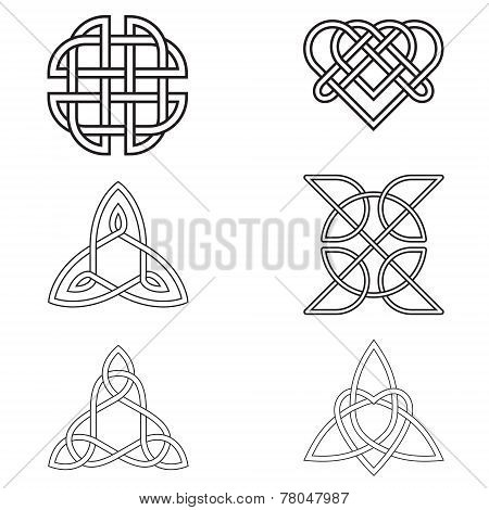 Celtic Endless Knot  Isolated On White Background