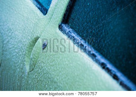 Frozen Car Door In Winter
