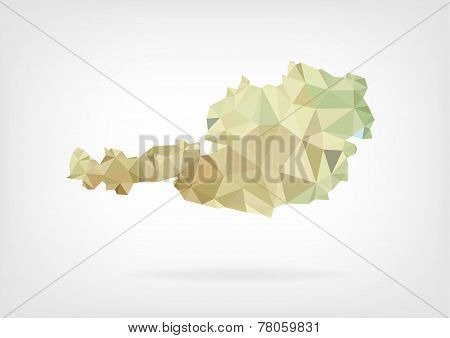 Low Poly map of Austria