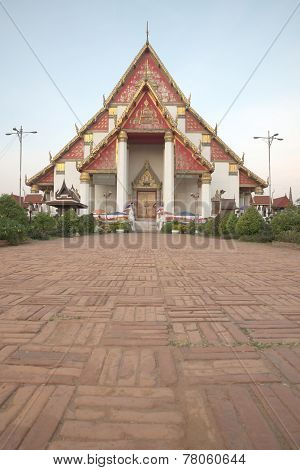 Wihan Mongkhon Bophit at Ayutthaya province of Thailand
