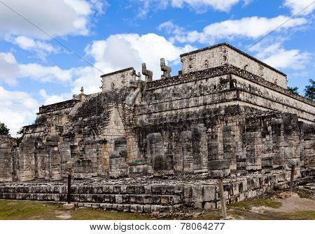 Hall of the Thousand Pillars - Columns at Chichen Itza Mexico