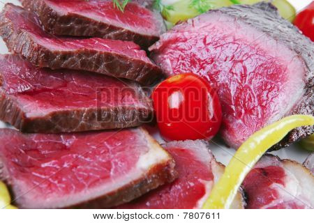 半生的牛肉