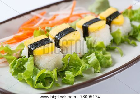 Sushi Pieces Collection,on White Background