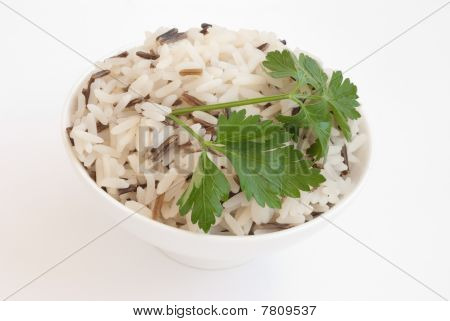 Főtt rizs tál
