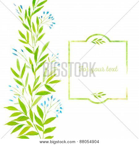 Watercolor Spring Leaves
