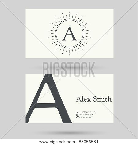 Trendy business card template.