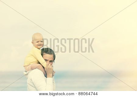 Mother And Child Cuddling