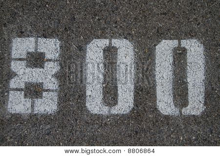 Das Zeichen auf der Straße.