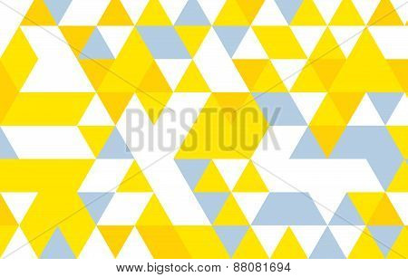Yellow Triangle Pattern Vector Design Background Template.