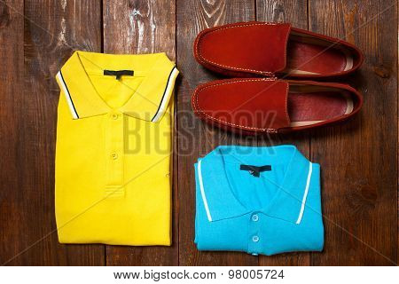 Casual Bright Man's Collection Of Clothes