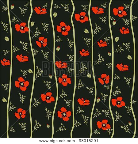 Vector Poppy Pattern