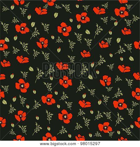 Vector Poppy Pattern