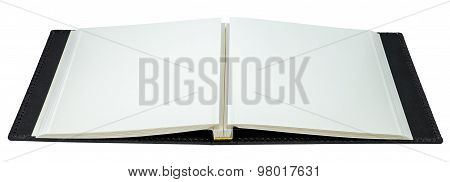 Opened Book With Blank Pages On A White Background