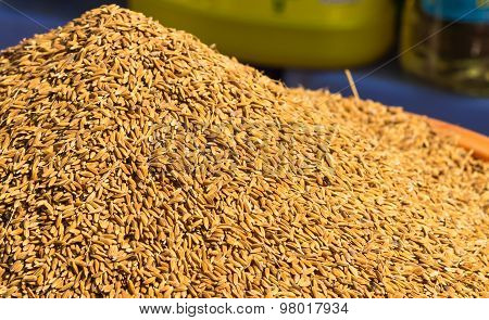 Bunch Of Unpolished Rice
