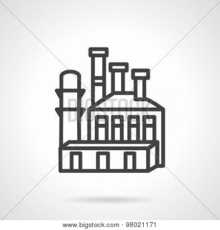 Metal industry plant vector icon