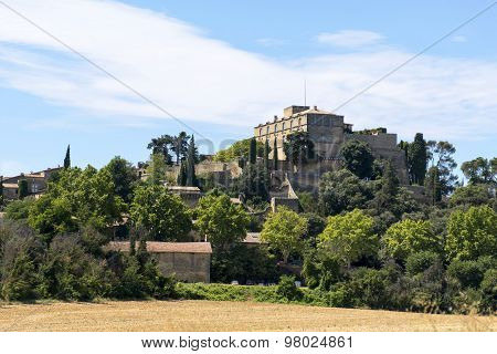 Historic Castle And Village On The Hill, Ansouis In South Of France