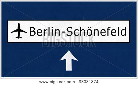 Berlin Schonefeld Germany Airport Highway Sign