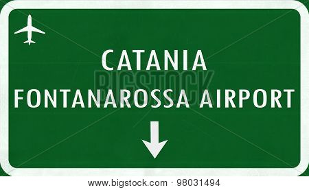 Catania Italy Airport Highway Sign