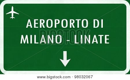 Mian Linate Italy Airport Highway Sign