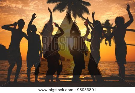 Summer Togetherness Friendship Triangle Copy Space Concept
