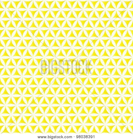 yellow flower of life sacred geometric seamless background