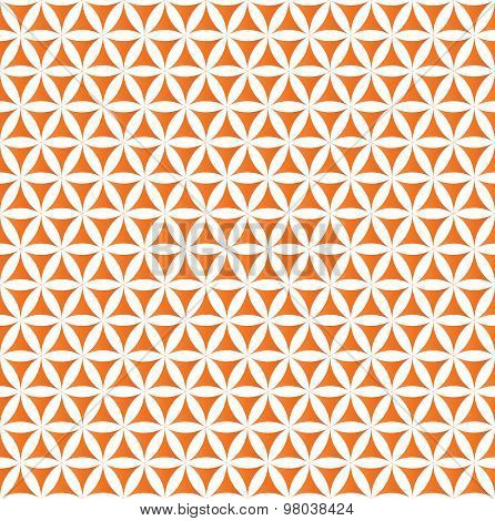 orange flower of life sacred geometric seamless background