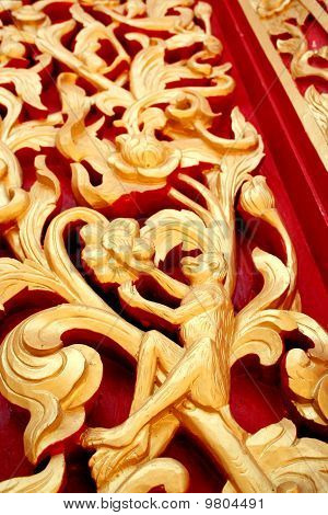 Gravírování do dřeva tradiční thajské stylu